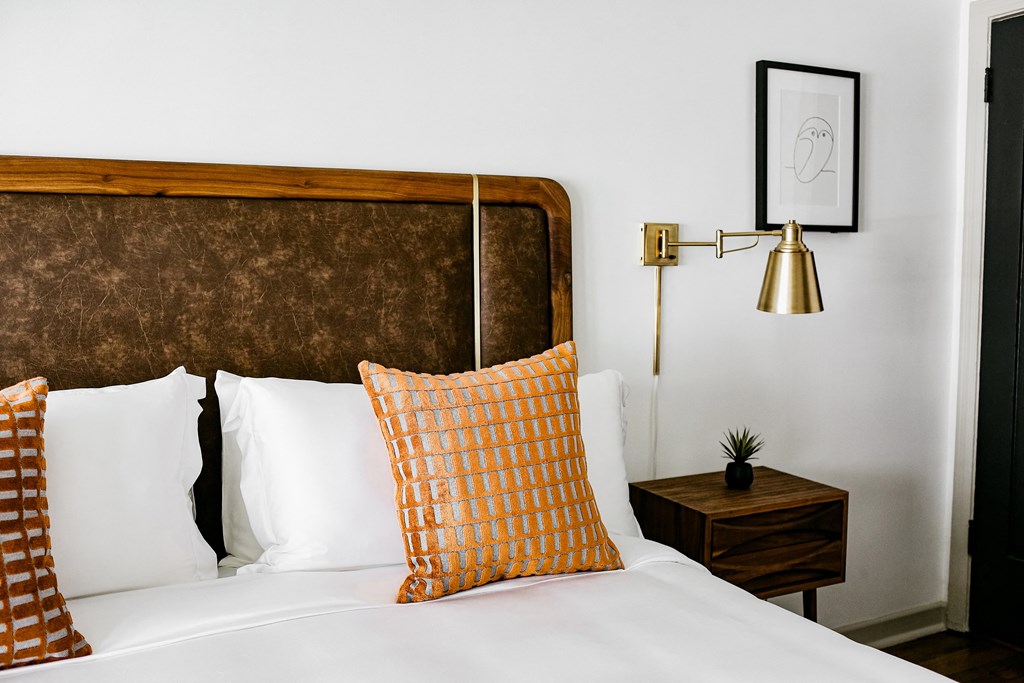 Comfortable Bedroom at The James – Furnished Apartments, Los Angeles, California