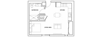 STUDIOG-711F Floor Plan at Fedora Bliss LLC, Woodland Hills, California