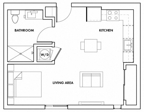 STUDIOG-711F Floor Plan at Fedora Bliss LLC, Woodland Hills, California