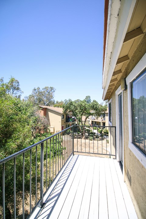 Private Balcony at Creekside Villas Apartments, San Diego, California