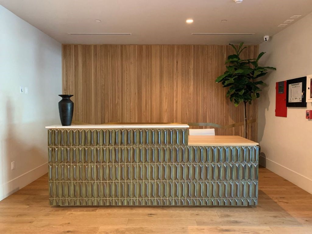 Reception Counter at Fedora Bliss LLC, Woodland Hills