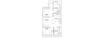 2BEDA-309T Floor Plan at Fedora Bliss LLC, Woodland Hills, 91367