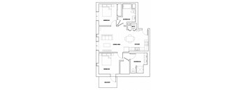 2BEDH-301T Floor Plan at Fedora Bliss LLC, Woodland Hills, 91367