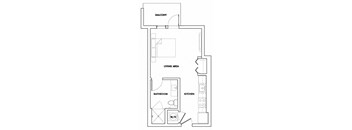 STUDIOE-415T Floor Plan at Fedora Bliss LLC, Woodland Hills, CA