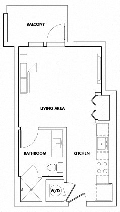 STUDIOE-415T Floor Plan at Fedora Bliss LLC, Woodland Hills, CA