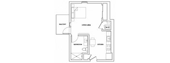 STUDIOH-715T Floor Plan at Fedora Bliss LLC, Woodland Hills