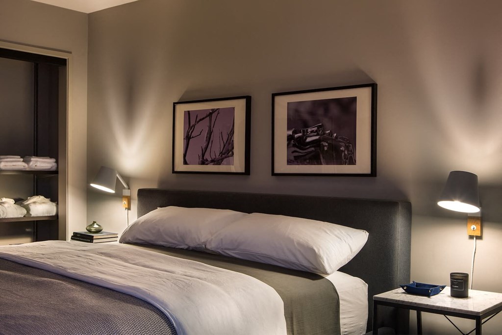 Comfortable Bedroom at 888 Hilgard – Furnished Apartments, Los Angeles, 90024