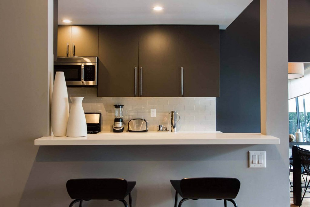 Gourmet Kitchen at 888 Hilgard – Furnished Apartments, California, 90024