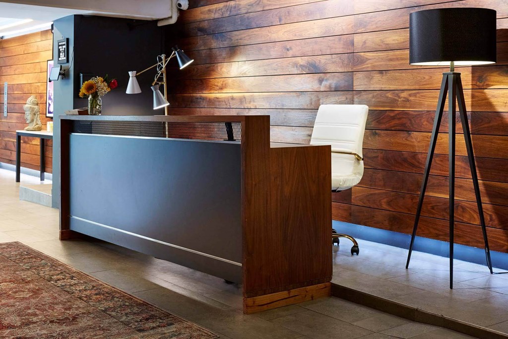 Reception Area at 888 Hilgard – Furnished Apartments, Los Angeles