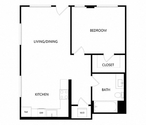 A4 Floor Plan at Mariposa on 3rd, California, 90004