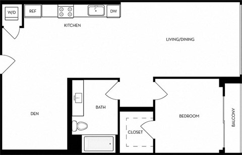 A8 Floor Plan at Mariposa on 3rd, California