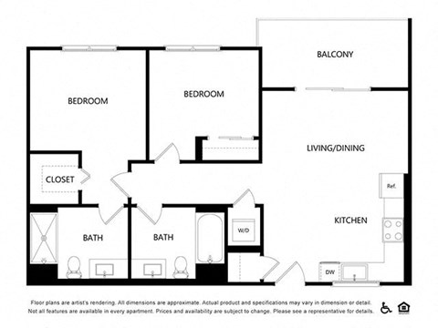 B1 Floor Plan at Mariposa on 3rd, Los Angeles, CA, 90004