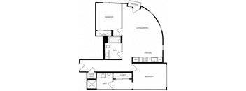 B5 Floor Plan at Mariposa on 3rd, Los Angeles