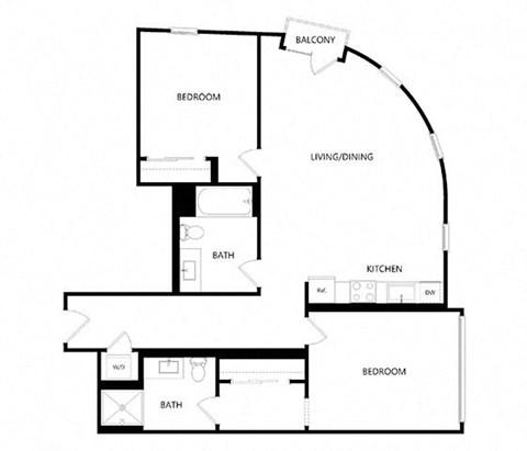 B6 Floor Plan at Mariposa on 3rd, California