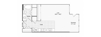 E1-1 Floor Plan at The Brookhaven Collection, Atlanta, GA