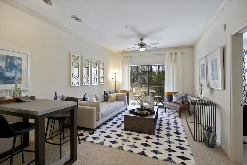 furnished living area in apartment home  at The Brookhaven Collection, Atlanta, GA, 30329