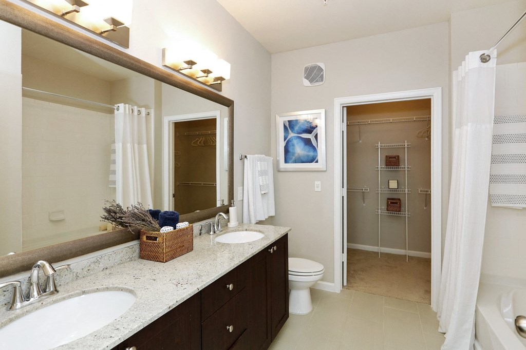 furnished bathroom in apartment home  at The Brookhaven Collection, Georgia, 30329
