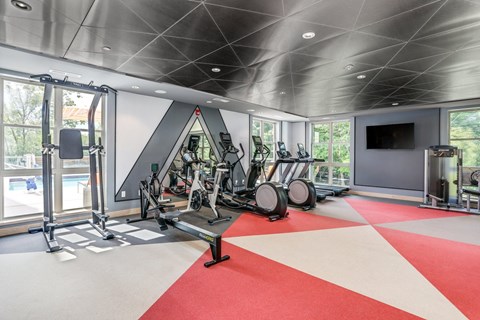 the gym at the m on hennepin apartments