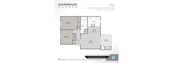 A floor plan for a Governours Square apartment.