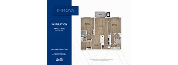 bedroom floor plan 2 | luxury apartments in towson md | the mille brookhaven