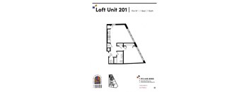 a floor plan of a unit with a bedroom and a bathroom