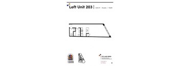 a floor plan of a unit with a bedroom and a bathroom
