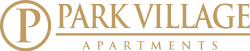 The image is a logo for Park Village Apartments.