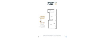 this is a floor plan of a 1 bedroom flat