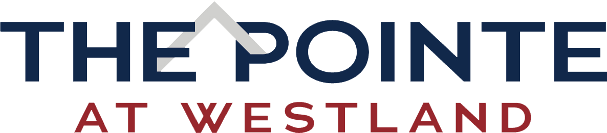 The Pointe at Westland logo with a mountain and house shape.