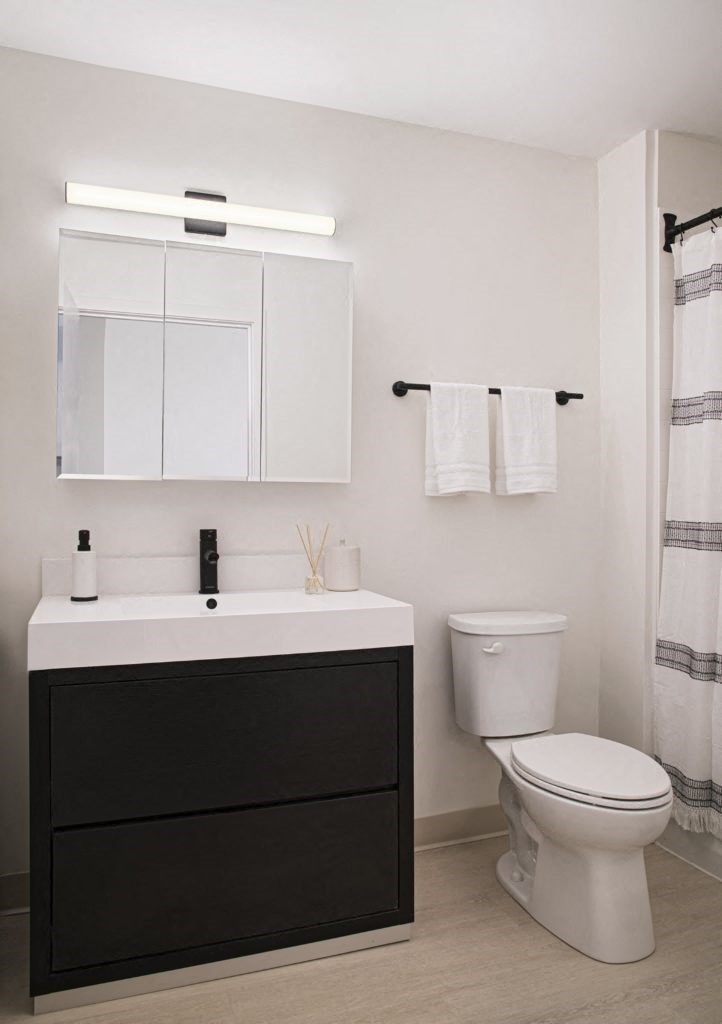 a white bathroom with a toilet and a sink