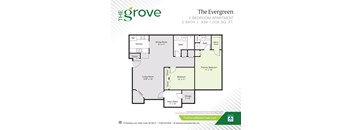 A floor plan for a 2 bedroom apartment with a living room, dining room, kitchen, two bathrooms, a deck, and storage.