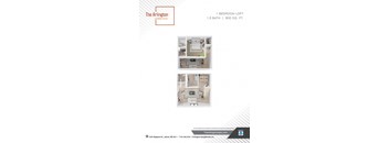 a floor plan of a 1 bedroom loft