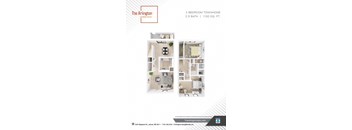 a floor plan of a 2100 sq ft townhome