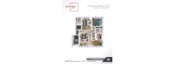 the affiliation floor plan  2 bedroom apartment home  2100 sq ft
