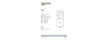 a1 floor plan  studio apartment residences  the woodward