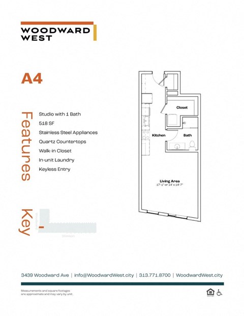 a4 floor plan  studio apartments at the residences at woolworths