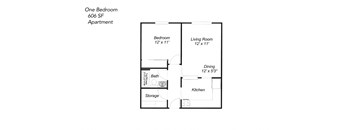 One Bedroom Apartment - Handicap Accessible