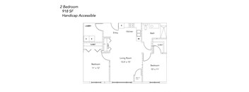 2 Bedroom - Handicap Accessible