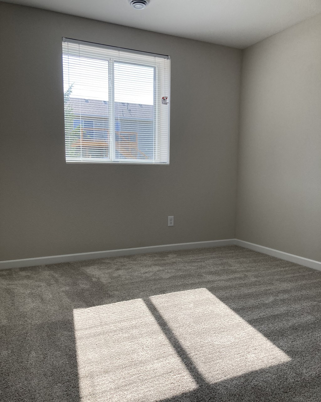 an empty room with a window