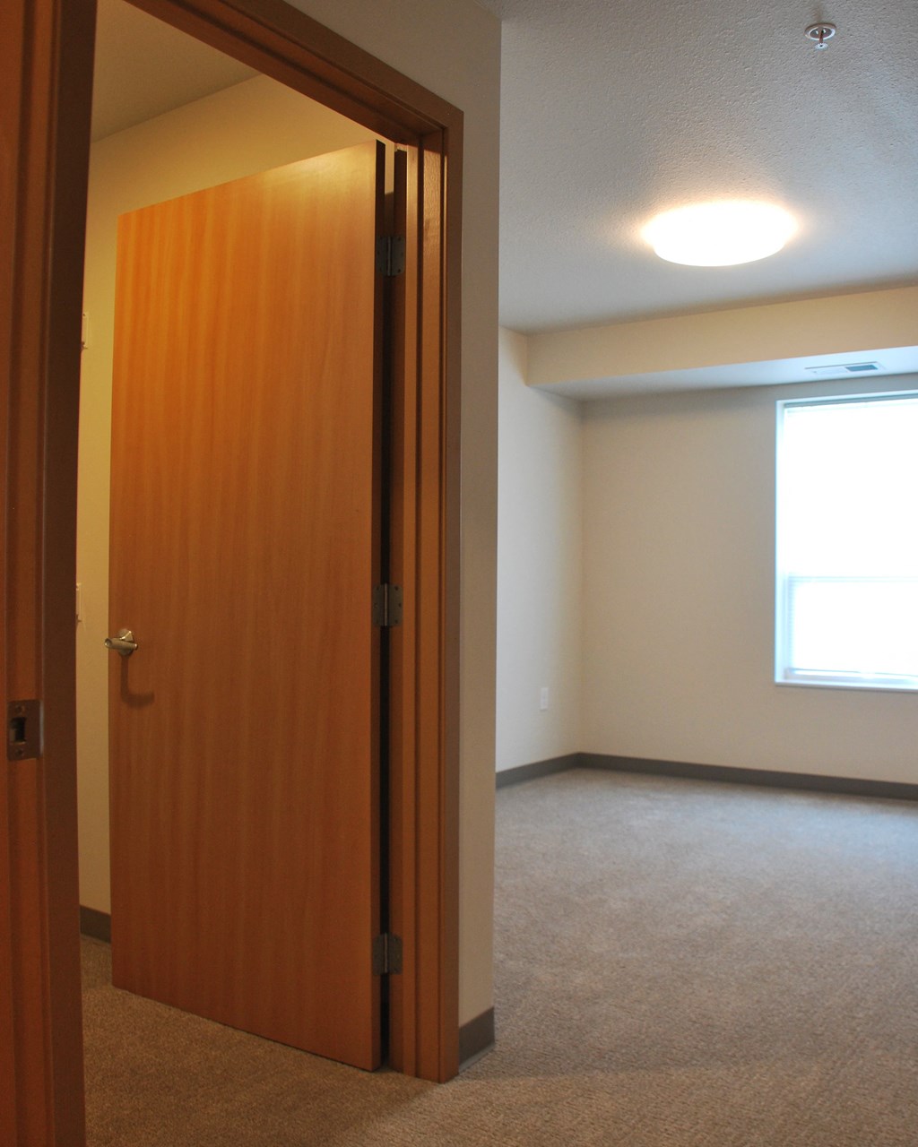 an open door in an empty room