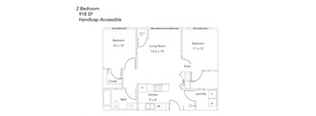 2 Bedroom Handicap
