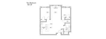 Two Bedroom, One Bathroom