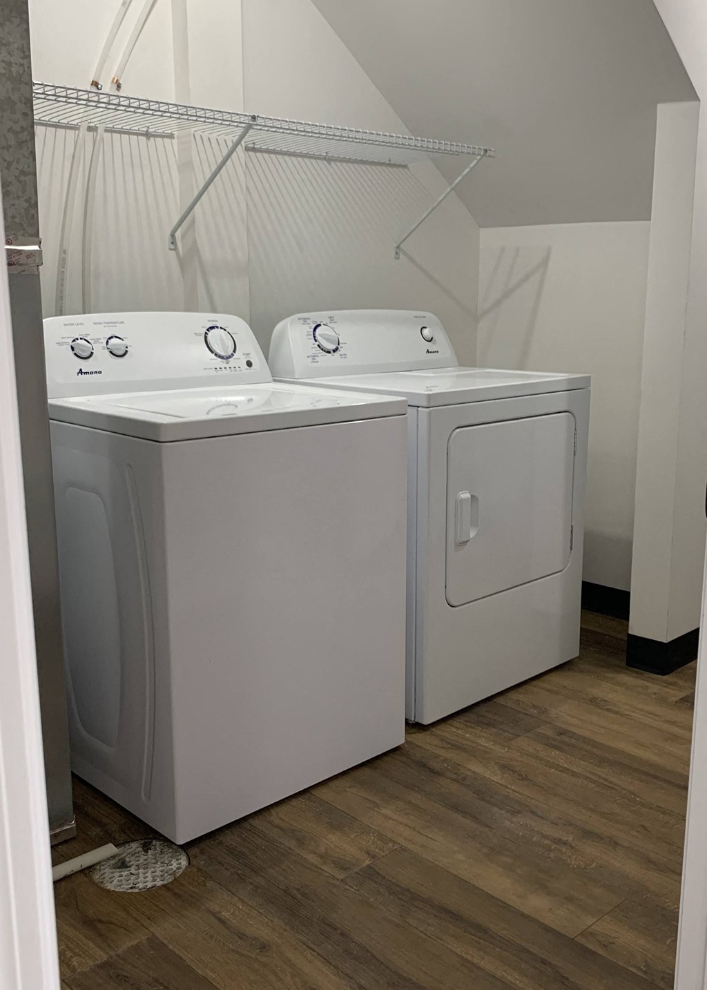 a washer and dryer in a laundry room