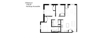 a black and white floor plan of a house