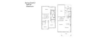 the floor plan of spring creek 2