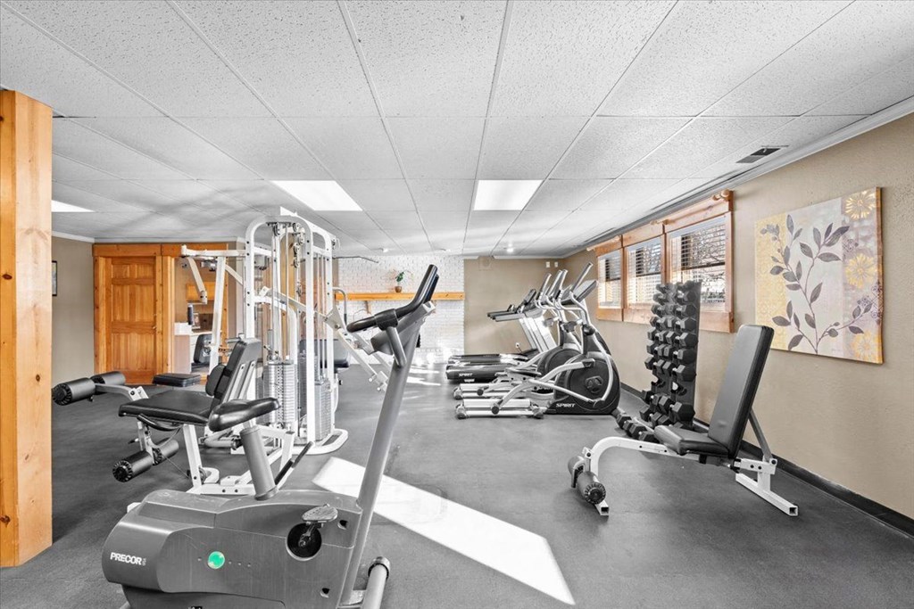 the gym at the apartments for rent