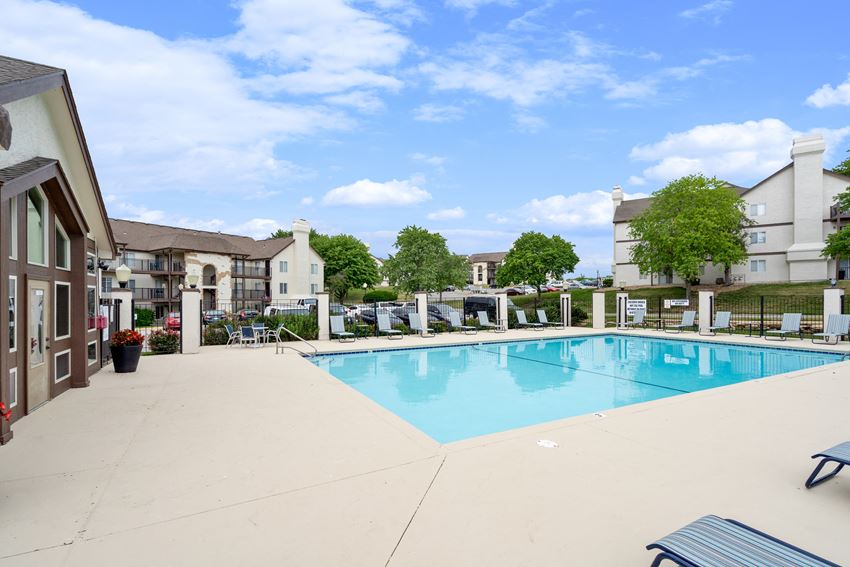 our apartments offer a swimming pool at Millcreek Woods Apartments, Olathe, KS, 66061 - Photo Gallery 1