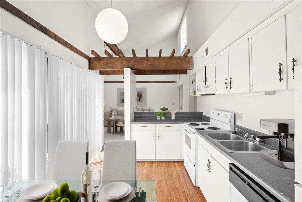 Kitchen with storage at Bremerton Park Apartment Homes , Prairie Village, 66204