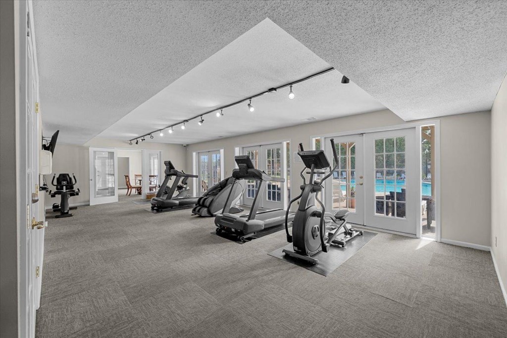 Spacious gym  at Louisburg Square Apartments & Townhomes, Kansas