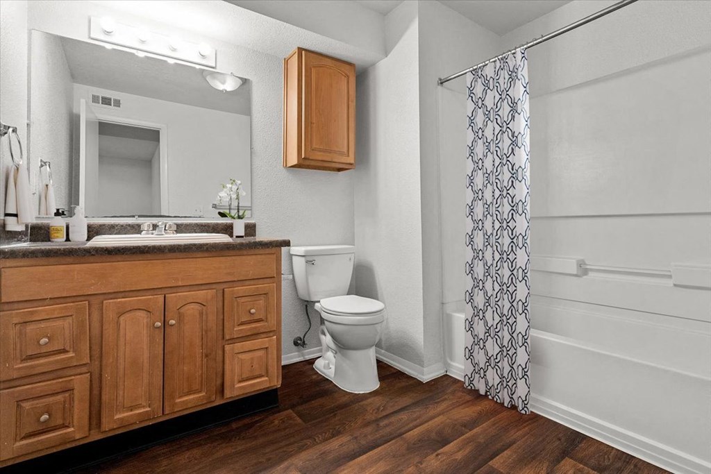 a bathroom with a toilet and a sink and a shower